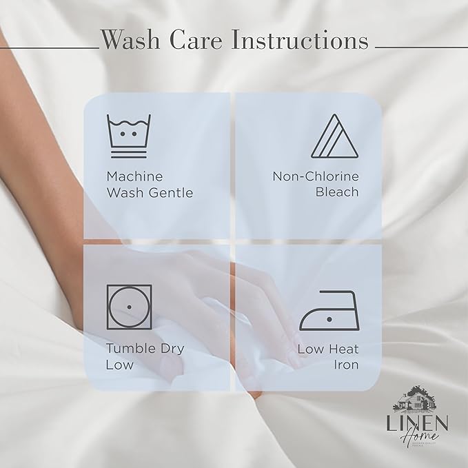 Linen Home 100% Cotton Percale Sheets Full Size, Damson Berry, Deep Pocket, 4 Pieces Set - 1 Flat, 1 Deep Pocket Fitted Sheet and 2 Pillowcases, Crisp Cool and Strong Bed Linen