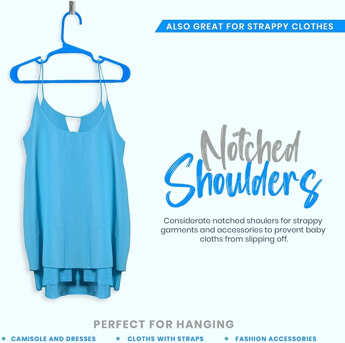Utopia Home 20 Pack Kids Hangers - 11.5 Inch Plastic Baby Hangers for Closet - Childrens Hanger for Clothes & Infant Hanger for Closet - (Blue) - Image 7
