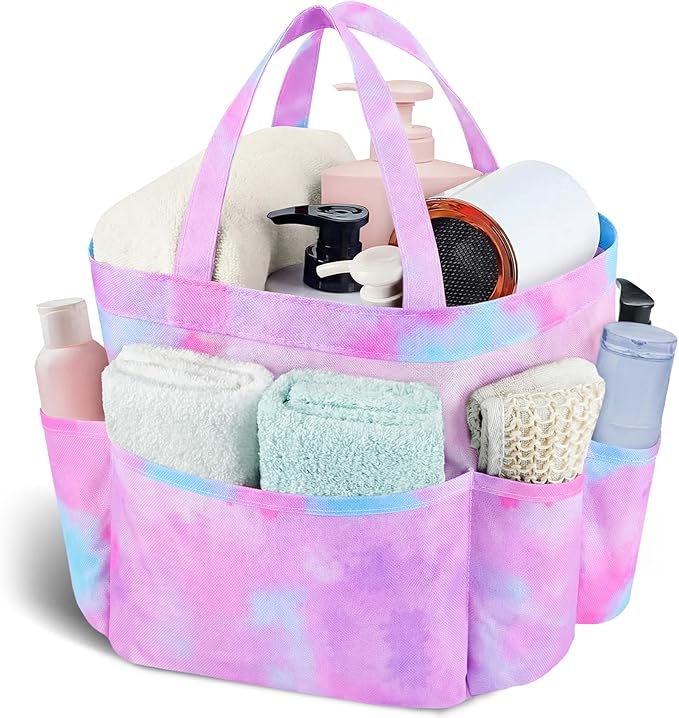 Attmu Mesh Shower Caddy Portable, Quick Dry Hanging Shower Tote Bag for College Dorm Room Essentials, Large Capacity Caddy Dorm for Bathroom Gym Swimming by Attmu