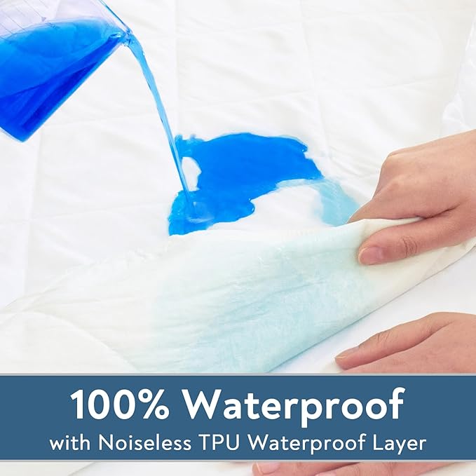 Waterproof Quilted Cot Mattress Pad, Fitted Cot Size Mattress Pads Protector Cover 30" X 75" for Narrow Twin, Breathable Soft Mattress Topper for Camping Sleep, White (Cover Only)