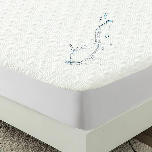 Bamboo Viscose Cooling Mattress Protector California King Waterproof Soft Quiet Breathable Fitted Matress Cover Cal King