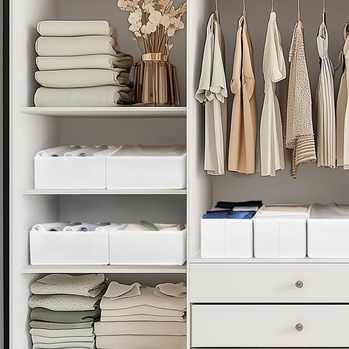 Criusia Drawer Organizer Clothes, 21 Pack Dresser Organizer for Baby Clothes, Underwear, Sock- Foldable Closet Organization and Storage Dividers Bins for Nursery, Bedroom (White) - Image 7