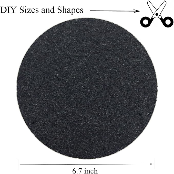 6.7inch Charcoal Filters for Kitchen Compost Bin Pail Replacement Filter Countertop Home Bucket Refill Sets, Round - Image 6