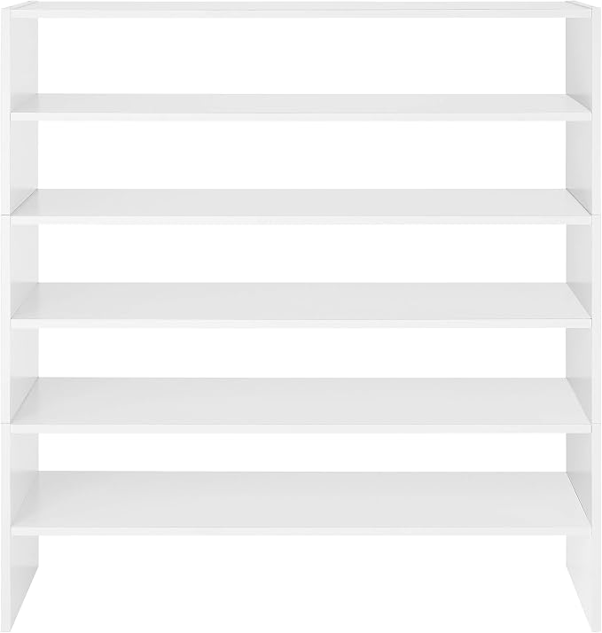 Whitmor Stackable 31" Extra Wide 2-Shelf Storage Organizer, White - Image 8