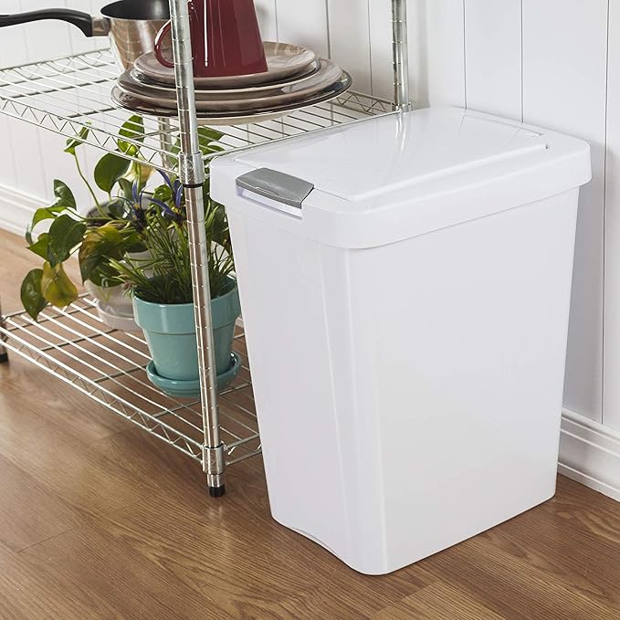 STERILITE 10438004 Touch Can, White, 7.5 Gallon - Image 4