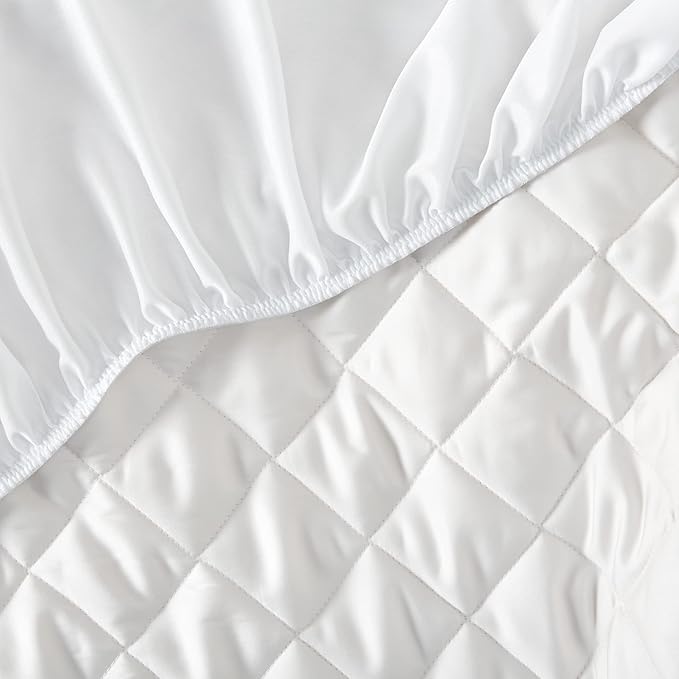 SIJO Temperature Regulating Mattress Pad, Best Cooling Mattress Pad Award Winner by Sleep Foundation, Water Proof Summer Mattress Cover Protector for Hot Sleepers (Full)
