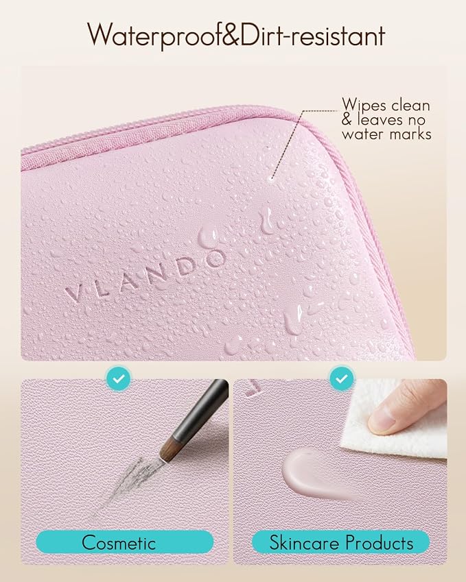 VLANDO Mini Jewelry Travel Case,Jewelry Pouch Bags with Zipper, Velvet Jewelry Organizer Storage Bag for Bracelet Rings Earring Travel Essentials Gifts for Women Girl - Pinkish Purple - Image 4
