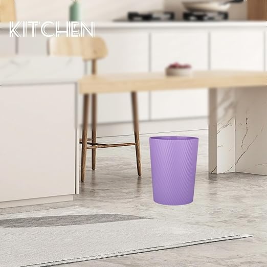 UUJOLY Small Trash Can Wastebasket Garbage Can Container Bins for Bathrooms, Laundry Room, Kitchens, Offices, Kids Rooms, Dorms (Taro Purple) - Image 5