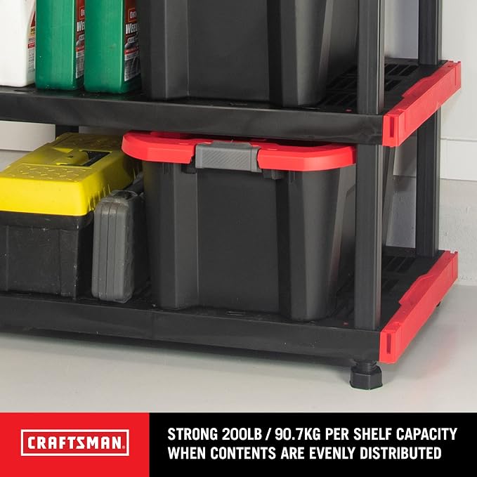 CX Craftsman 4-Tier Highly Durable Storage Rack, 4 Shleves That Support up to 200lbs/shelf, Organization and Storage, Weather-Resistant Design, Easy Assembly, American Made (55H x 40W x 24D) - Image 7