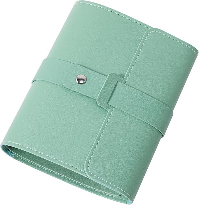 LAKE OF FIRE Earring Holder Organizer with Foldable Book Design Jewelry Book Organizer, Portable Pu Leather Travel Earring Case(Green) - Image 7