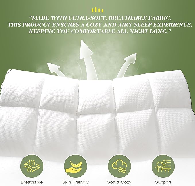 3 Inch Memory Foam Mattress Topper Queen Size, Extra Soft Pillow Top Mattress Topper, Fluffy Shredded Memory Foam Filled, Breathable Mattress for Back Pain Relief, 60x80 in.