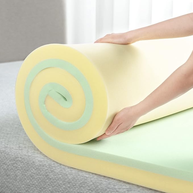 Zinus Green Tea Memory Foam Mattress Toppers, Twin (AZ-GTFT-300T)