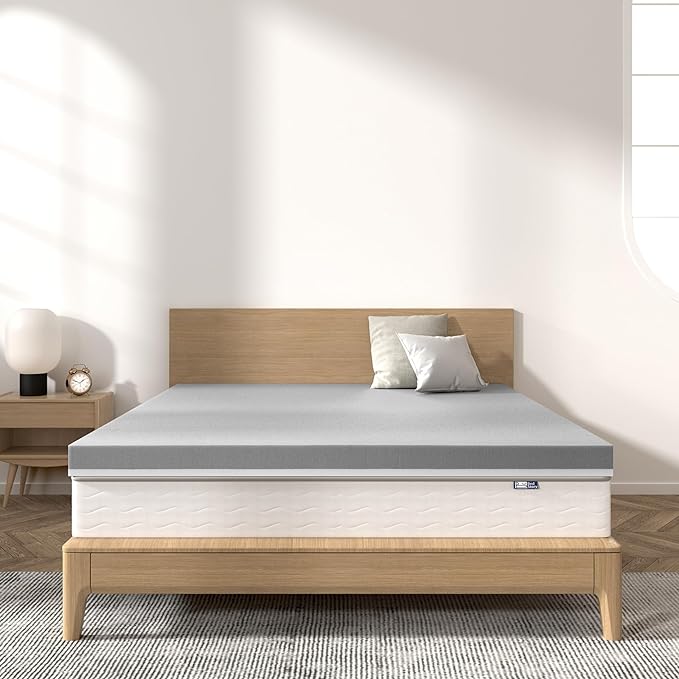 BedStory Extra Firm Mattress Topper Full Size 2 Inch, Gel & Bamboo Charcoal Cooling Pad for Back Pain Relief, High Density Bed Topper, CertiPUR-US Certified