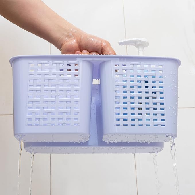 Tiawudi Portable Shower Caddy, Caddy Organizer with Handle, Plastic Shower Basket Hold Soap, Shampoo, Hair Supplies and Beauty Products, Cleaning Supplies Organizer for Home, Dorm, Shelf and Cabinet - Image 4