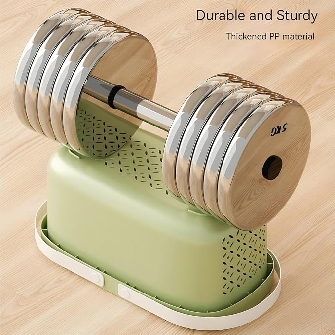 Pulseplay Plastic Organizer Storage Basket with Handles Portable Large Capacity Shower Caddy Basket with Drainage Holes for Bathroom Living Room College Dorm Room (Green) - Image 5