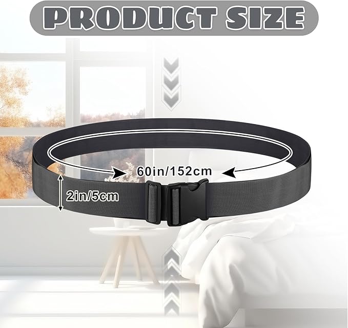 4 Pcs Mattress Topper Straps Adjustable with Buckles Memory Foam Mattress Mattress Packing for Storage and Moving Dark Grey (60''x2'')