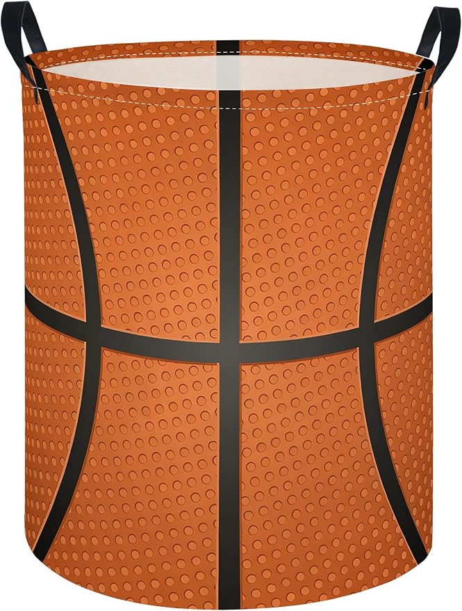 Baby Laundry Hamper kids laundry Basket Waterproof Laundry Bag for Bedroom Toy Clothes Organizer Room Décor(Basketball) by Unknown