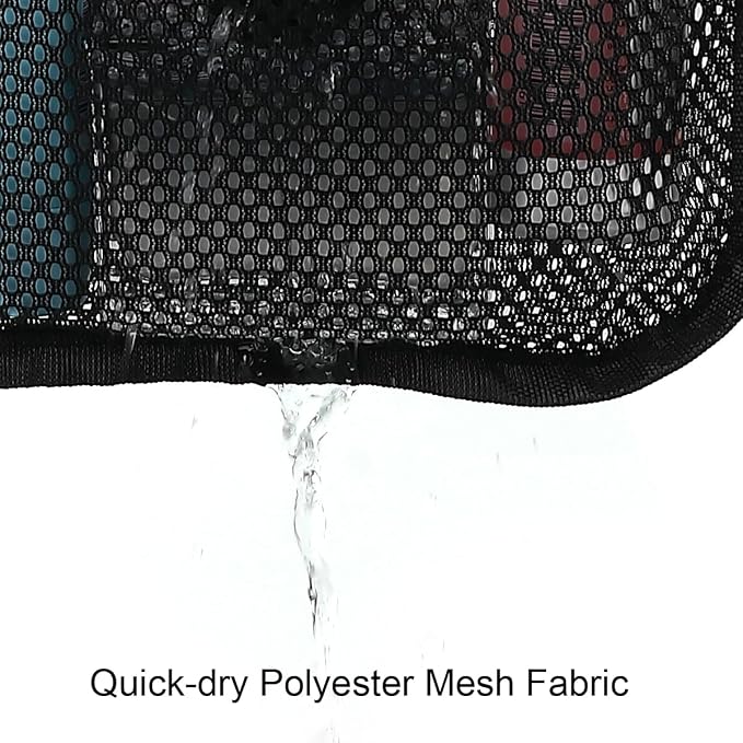 GYEUKHAM Hanging Mesh Shower Caddy for Bathroom - Quick Drying Portable Shower Organizer with Multiple Pockets for Soap,Shampoo and Cruise Ship Essentials Saving Bathroom Storage,Black,1 Pack - Image 5