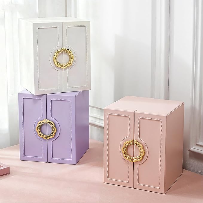 Cute Jewelry Box for Women teen Girls Jewelry Organizer Large Jewelry Organizers and Storage Faux Leather Jewelry Storage Jewlery Box Jewellery Box Joyeros Organizador De Mujer - Image 7