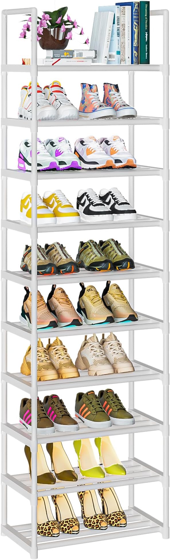 OYREL Shoe Rack Tall, Sturdy Metal Shoe Rack Organizer,Narrow Shoe Racks for Closets,Shoe Stand Shelf by OYREL