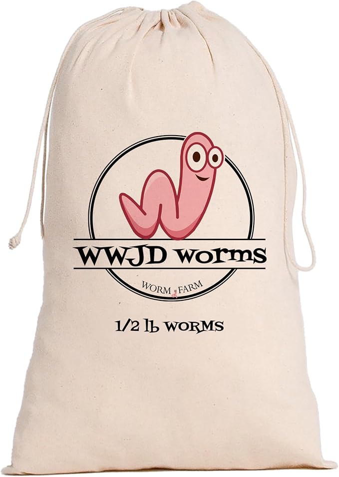 Red Wigglers Composting Worms - 1/2lb Red Worms for Composting - Use on Worm Castings for Plants, Garden, Worm Farm & Compost Starter, Easy to Manage by WWJDWorms