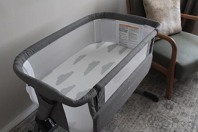 Baby Bassinet Mattress Topper, Waterproof Replacement Pad with Removable & Washable Mattress Covers (for Baby Delight)