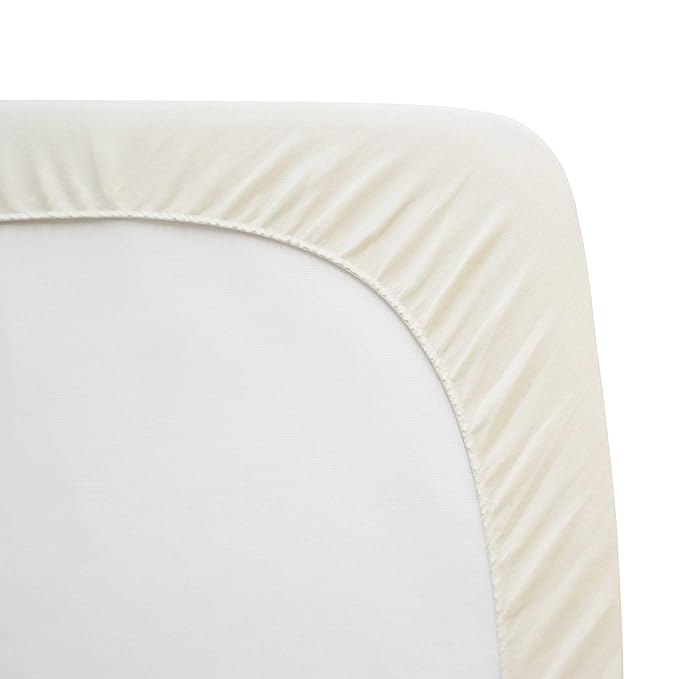 American Baby Company Waterproof Pack N Play Playard Mattress Protector, Quilted Fitted Protector Pad Cover Made with Organic Cotton Top Layer, 39" x 27" (Pack of 2)