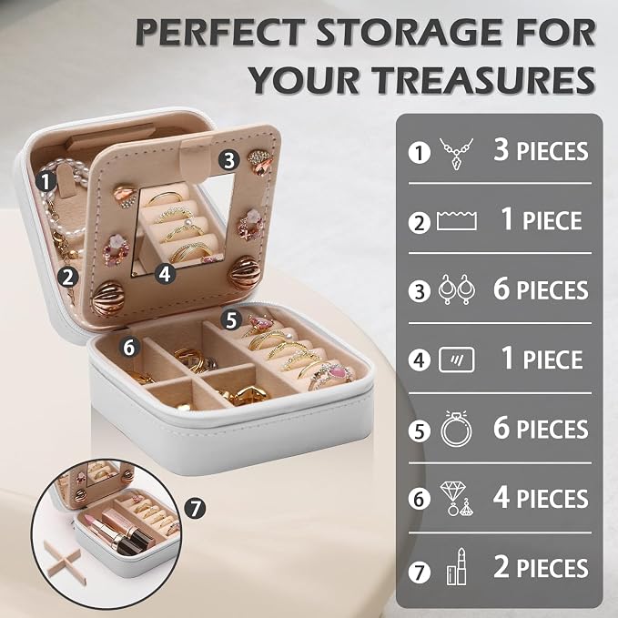 GAOLZIUY God Says You Are Inspirational Travel Jewelry Box, Religious Bible Verse Christian Spiritual Gifts for Women Girls, Faith Portable Jewelry Organizer Case for Friend, Sister, Mom - Image 3