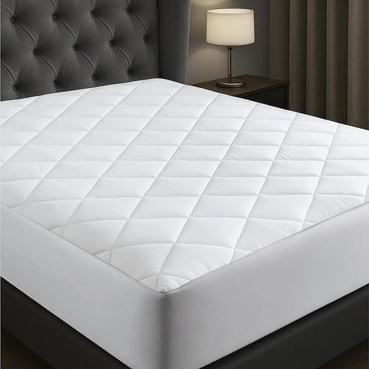 Niagara Cotton Mattress Pad Full 54x75 - Non Noisy Cooling Breathable Ultra Plush Absorbent Protector Extra Deep Fits 20 Inches Deep Mattress