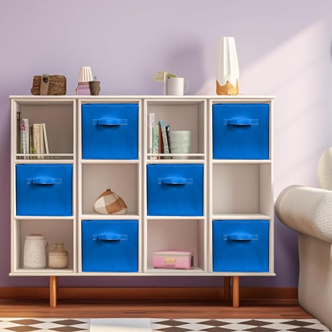 ShellKingdom Storage Bins, Foldable Fabric Storage Cubes And Cloth Storage Organizer Drawer For Closet And Toys, 2 Pack (Royal Blue) - Image 2