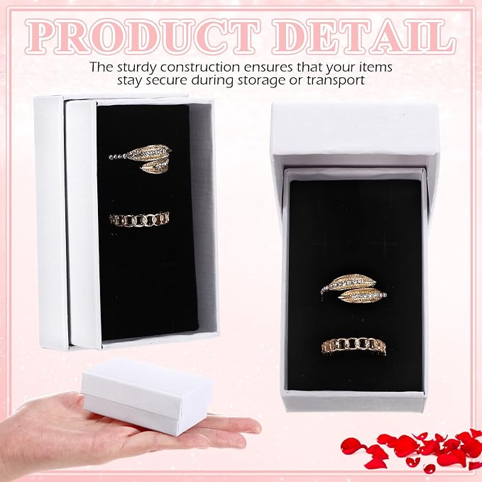 Batiyeer 36 Pcs Cardboard Jewelry Gift Boxes Jewelry Boxes Packaging Small Earring Gift Box with Lids for Necklace Ring Bracelet Party - Image 7