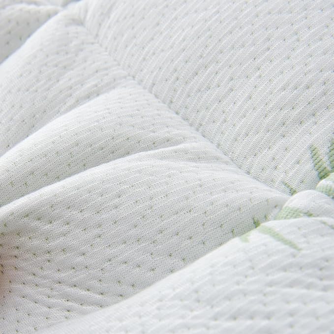 oaskys Mattress Topper Full Size - Cooling Extra Thick Breathable Viscose Made from Bamboo Mattress pad - Soft Quilted Fitted Mattress Cover with Down Alternative Fill (8-21”Deep Pocket)