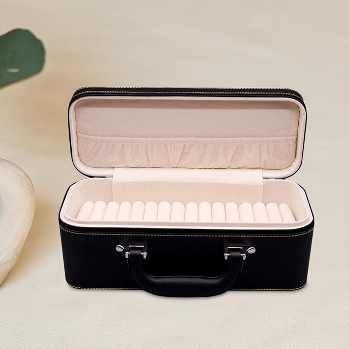 Yiju 15 Slots Bangle Box, Jade Bracelets Display Case Storage Case Jewelry Organizer PU Leather Bracelet Case for Retail Stores Dresser Engagement - Image 8