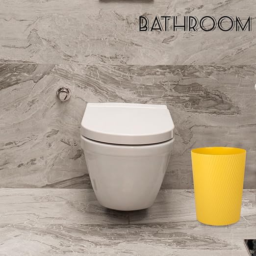 UUJOLY Small Trash Can Wastebasket Garbage Can Container Bins for Bathrooms, Laundry Room, Kitchens, Offices, Kids Rooms, Dorms (Yellow) - Image 6