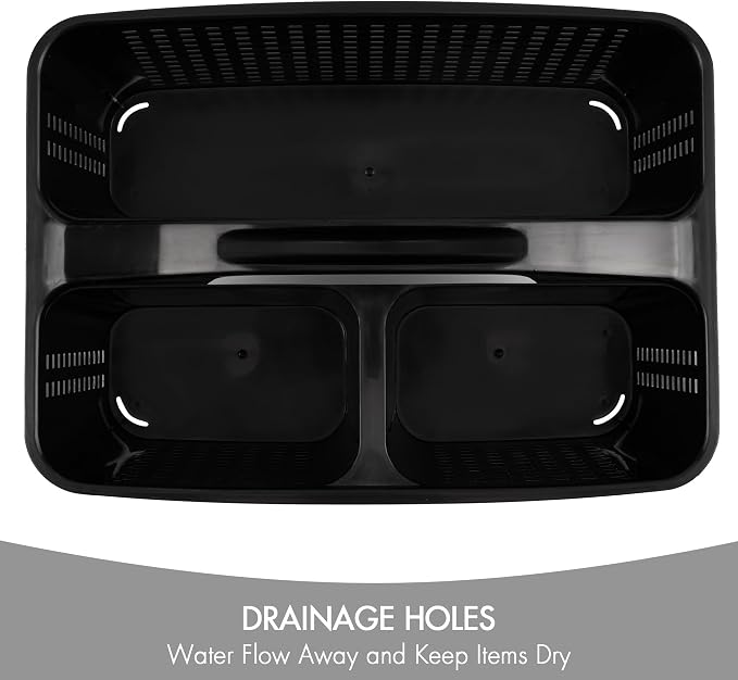 Tiawudi Portable Shower Caddy, Caddy Organizer with Handle, Plastic Shower Basket Hold Soap, Shampoo, Hair Supplies and Beauty Products, Cleaning Supplies Organizer for Home, Dorm, Shelf and Cabinet - Image 3