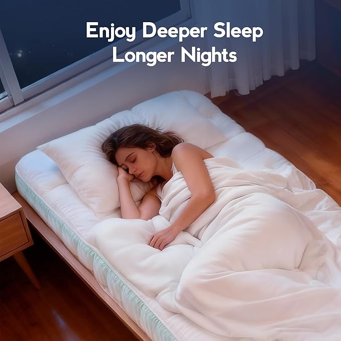 Dual Layer 4 Inch Memory Foam Mattress Topper Twin XL for College Dorm, 2 Inch Cooling Gel Memory Foam and 2 Inch Down Alternative Pillow Top Mattress Pad Cover 8-24 Inch Deep Pocket