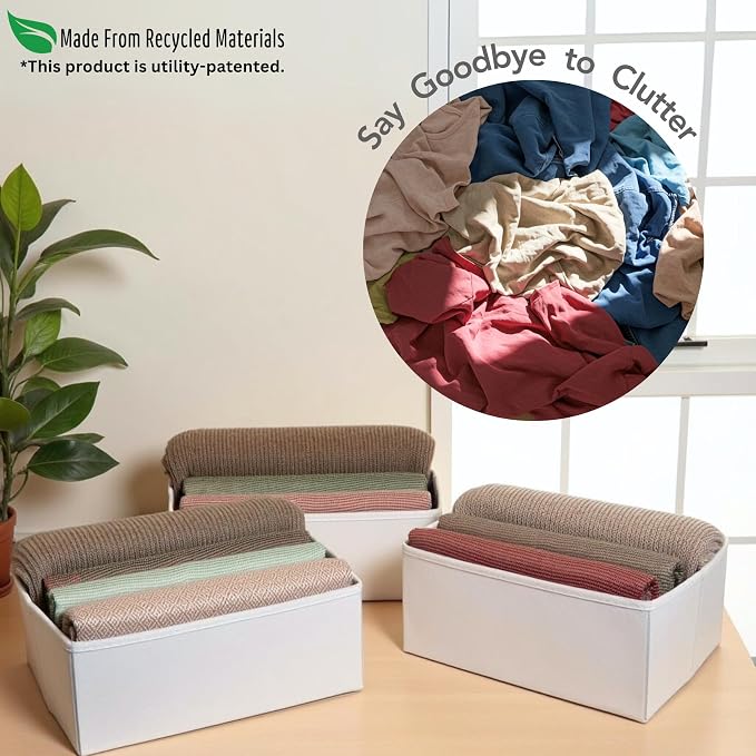 7 Pcs PLIIO Large Filers, Foldable Clothes Organizer, Space-Saving Closet and Suitcase solution, Wrinkle-Free Storage Solution for Home and Travel, Wardrobe Organizer and Clothes Folder - Image 2