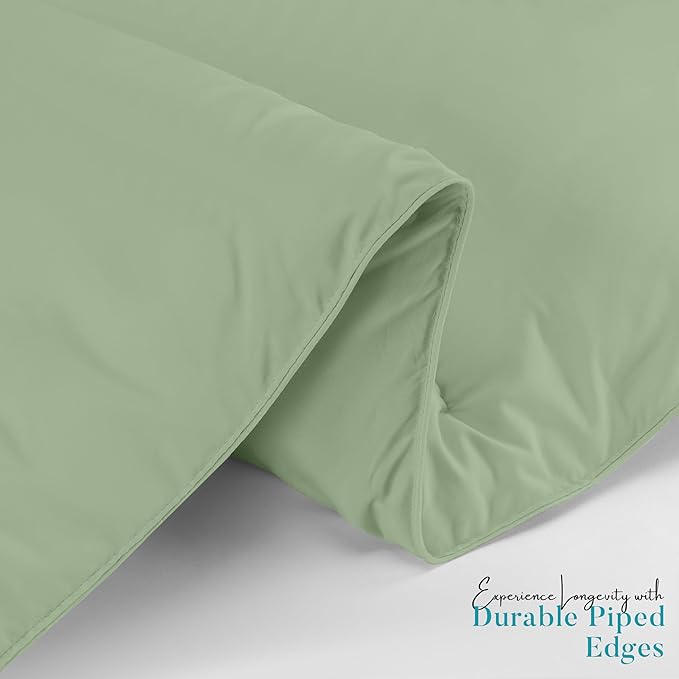 Utopia Bedding King Comforter Duvet Insert, Quilted Sage Green Comforter with Corner Tabs, Box Stitched Down Alternative Comforters King Size 90 x 102 inches