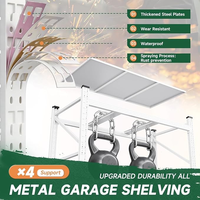 Letaya 3000LBS Storage Shelves Heavy Duty,70" H Garage Shelving Units, 4 Tier Adjustable Utility Rack Shelf,Large Metal Industrial Shelves,for Shop,Warehouse,Basement (48" W x 24" D x 70" H) - Image 7