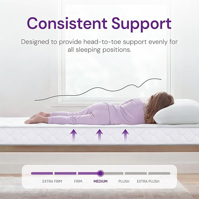 GAESTE Twin Mattress in a Box, 8 Inch Hybrid Innerspring Mattress with Gel Comfort Memory Foam and Spring, Medium Firm, Pressure Relief, CertiPUR-US Certified (Twin, 8 in)