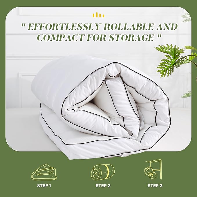 3 Inch Memory Foam Mattress Topper Queen Size, Extra Soft Pillow Top Mattress Topper, Fluffy Shredded Memory Foam Filled, Breathable Mattress for Back Pain Relief, 60x80 in.