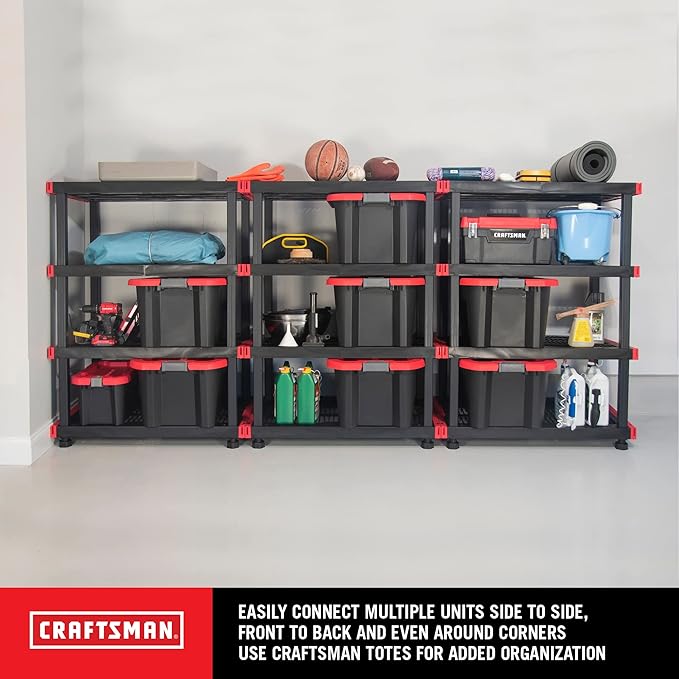 CX Craftsman 4-Tier Highly Durable Storage Rack, 4 Shleves That Support up to 200lbs/shelf, Organization and Storage, Weather-Resistant Design, Easy Assembly, American Made (55H x 40W x 24D) - Image 5