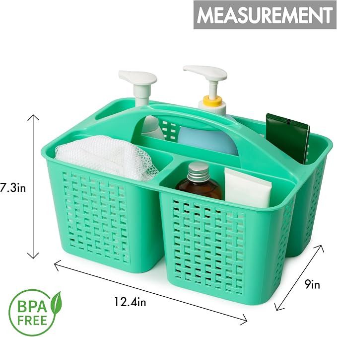 Tiawudi Portable Shower Caddy, Caddy Organizer with Handle, Plastic Shower Basket Hold Soap, Shampoo, Hair Supplies and Beauty Products, Cleaning Supplies Organizer for Home, Dorm, Shelf and Cabinet - Image 2