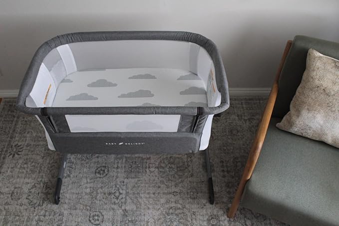 Baby Bassinet Mattress Topper, Waterproof Replacement Pad with Removable & Washable Mattress Covers (for Baby Delight)