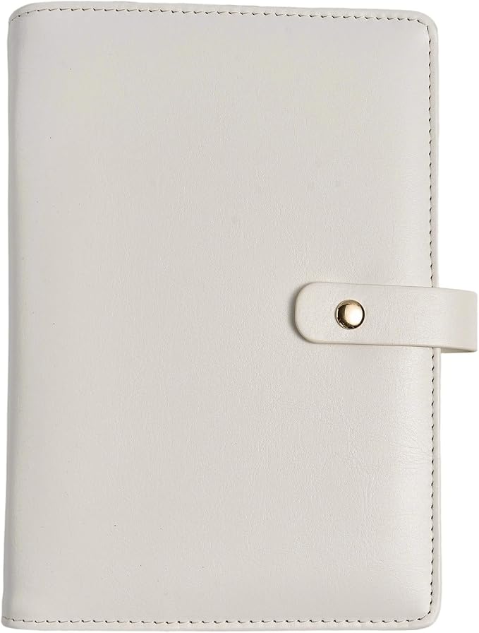 SEVENBEES Women’s Travel Jewelry Case - Jewelry Boxes PU Leather Ring Binder Organizer with Zipper Velvet Jewelry Pouches Bags - Cream White - Image 2