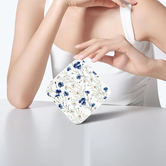 Daisy White Small Portable Jewelry Organizer Box Travel Jewelry Case Mini Jewellery Storage Box Portable jewellery Case for Rings Necklaces Earrings Gifts for Men Women Birthday Christmas - Image 5