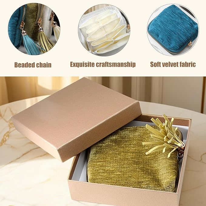 Travel Jewelry Case Organizer for Women - Portable Jewelry Box with 5 Small Pouches, Multi-Compartment Design for Secure Storage, Ideal for Travel, Daily Use (Light blue) - Image 4
