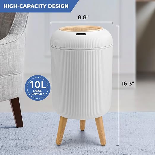 Pukomc Smart Sensor Wastebasket, Convenient and Hygienic Easy to Use, Technology Sensor Waterproof Wastebasket Plastic Trash can for Kitchen, Bathroom, Bedroom, Living Room, Office and Outdoor - Image 5