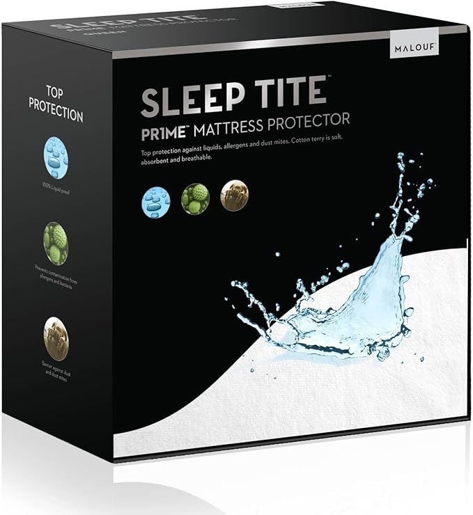 SLEEP TITE Hypoallergenic 100% Waterproof Mattress Protector - 15-Year U.S. Warranty - Vinyl Free - Dorm Room Essentials - Twin XL