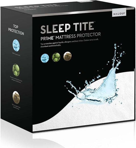 SLEEP TITE Hypoallergenic 100% Waterproof Mattress Protector - 15-Year U.S. Warranty - Vinyl Free - Dorm Room Essentials - Twin XL